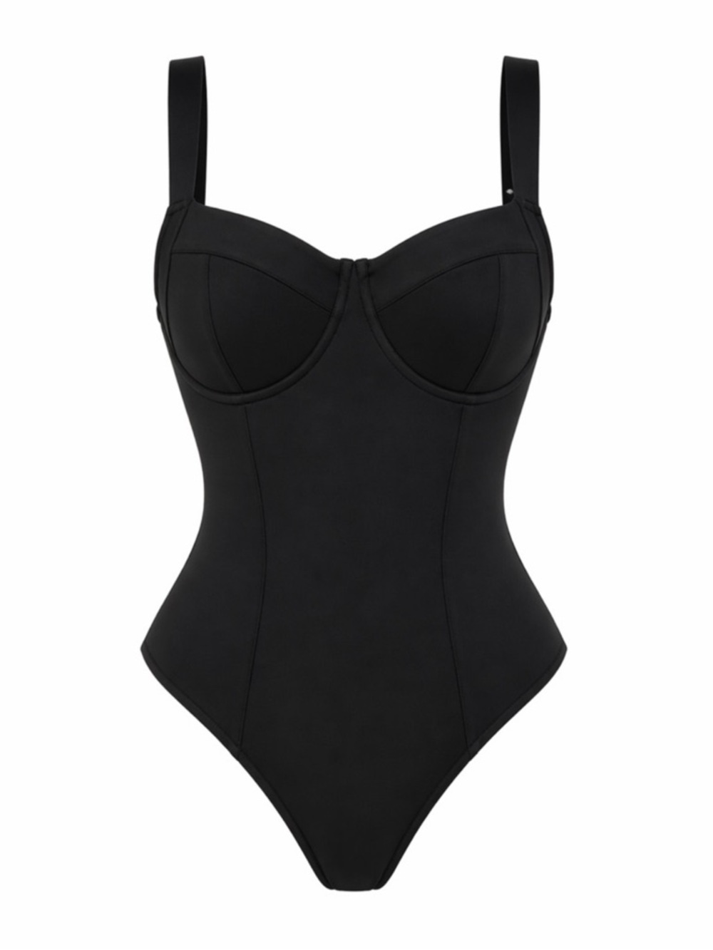TA3 Sweetie Corset Sculpting One Piece Swimsuit Black Lace-Up Back NWT XS
